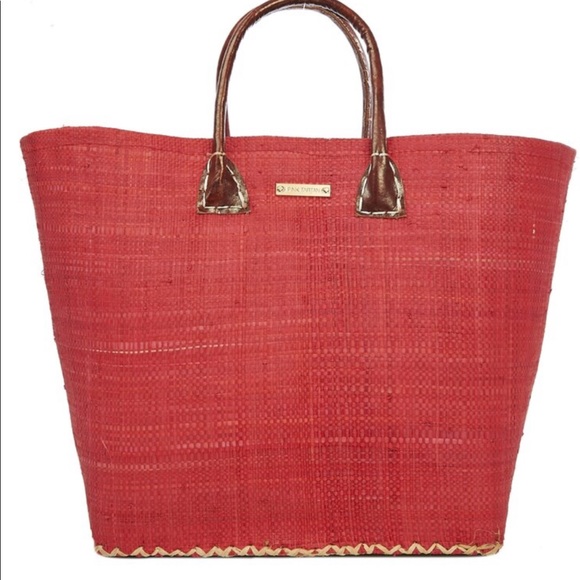 Pink Tartan Handbags - Pink Tartan Raffia Tote